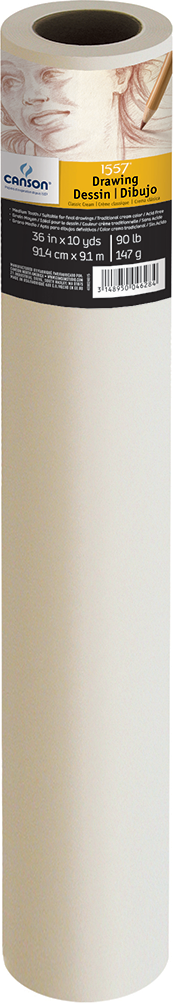 DRAWING PAPER #1557 ROLL CREAM 36 INCH X 10 YARD