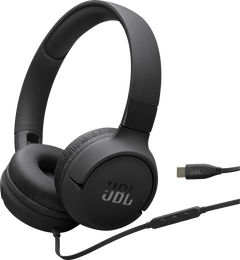JBL Tune 520C USB-C Wired Earbuds, Black - ONLINE ONLY