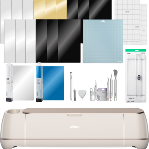 Cricut Maker 4 + Starter Bundle, 26x10.75x13.25in, Seashell - ONLINE ONLY