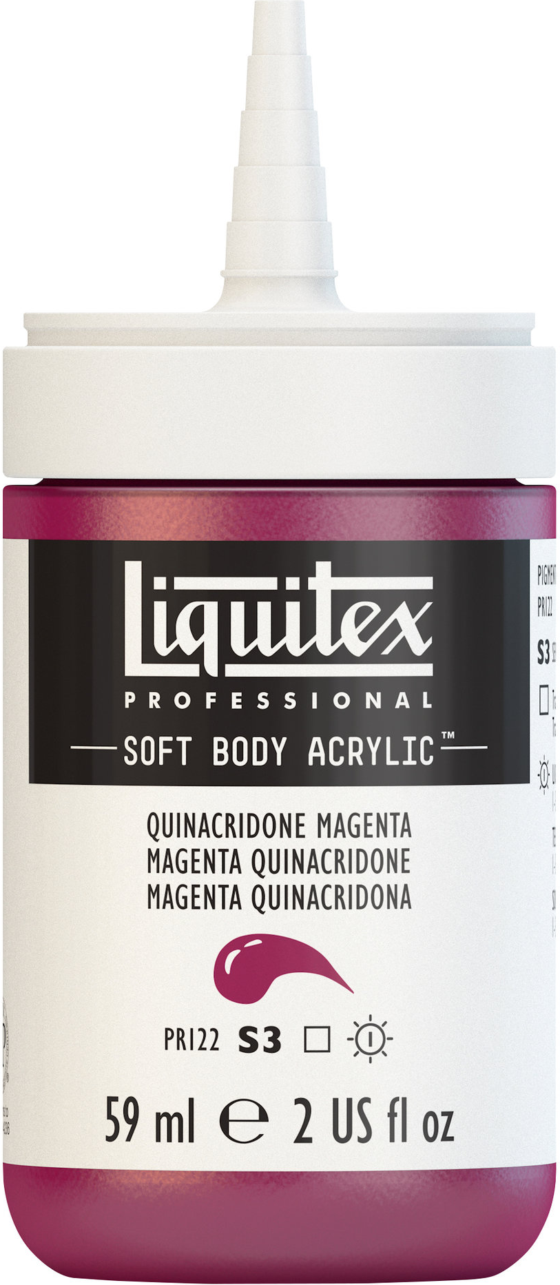 SFT BDY ACRY 2OZ QUIN MAGENTA
