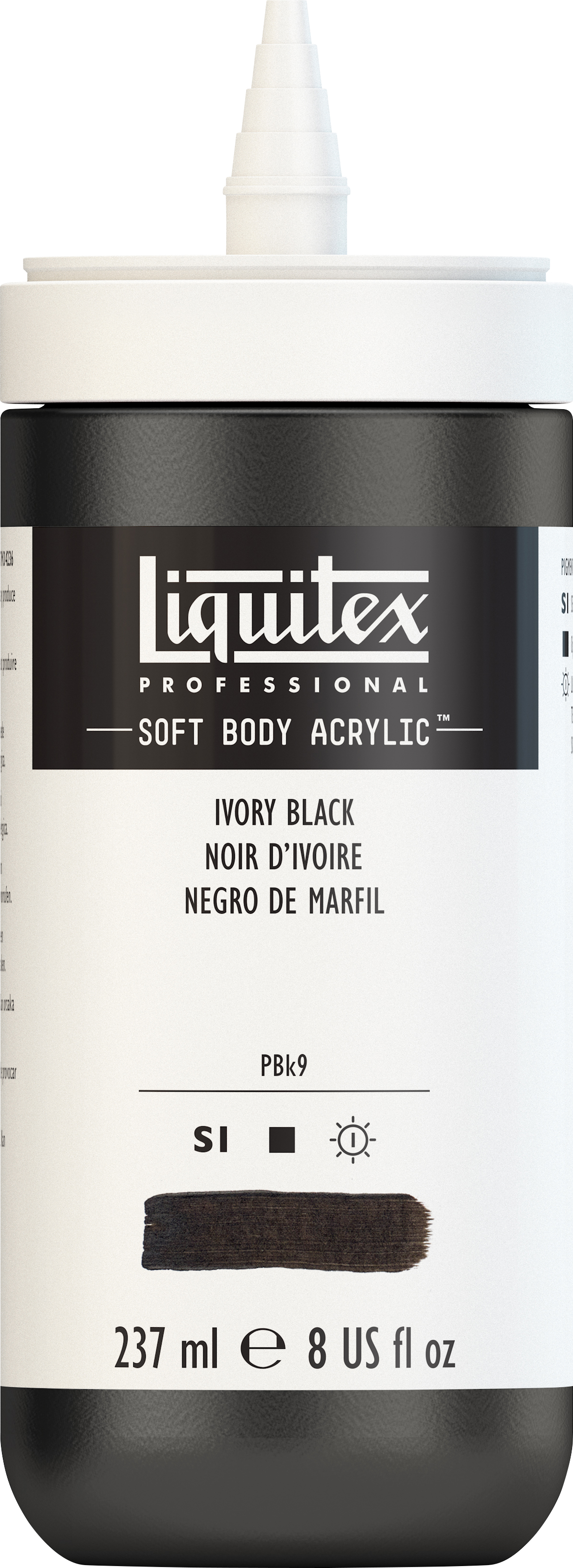 SFT BDY ACRY 8OZ IVORY BLK