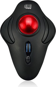 Adesso iMouse T40 - Wireless Programmable Ergonomic Trackball Mouse. Optical - Wireless - Radio Frequency - 2.40 GHz - No - Black - USB - 4800 dpi - Trackball, Scroll Wheel - 7 Button(s) - Symmetrical - ONLINE ONLY