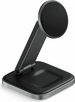 Satechi 2-in-1 Foldable Qi2 Wireless Charging Stand, Space Grey - ONLINE ONLY