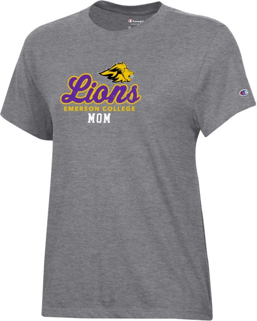 Emerson Champion Womens Core Short Sleeve Tee Emerson College Lions Mom - ONLINE ONLY