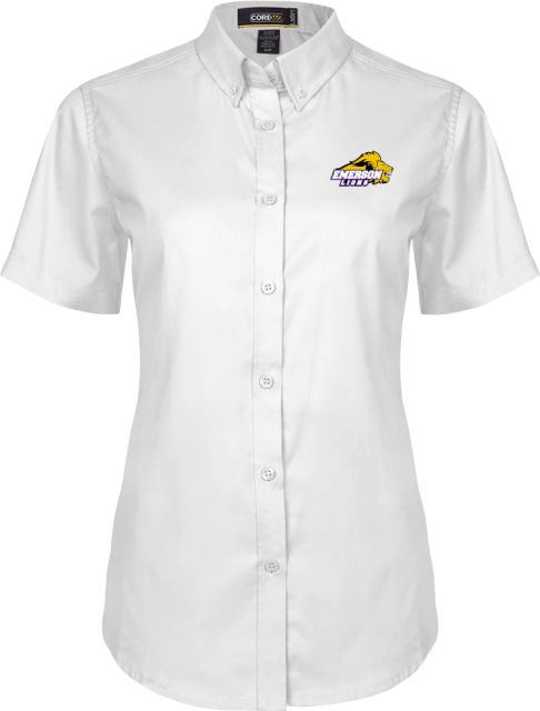 Emerson Womens Twill Button Up Short Sleeve Emerson Lions Athletic Logo - ONLINE ONLY