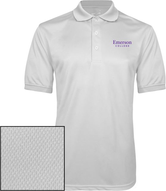 Emerson Dry Mesh Polo Emerson College Wordmark - ONLINE ONLY