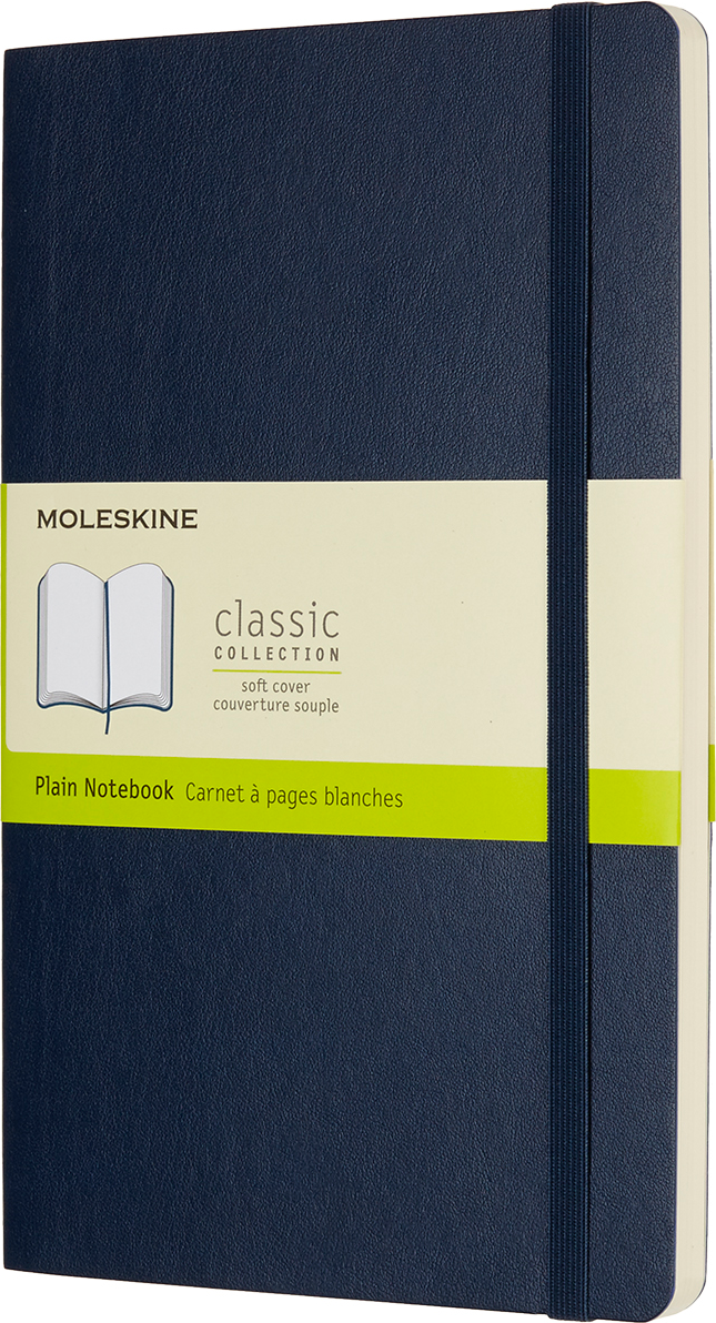 Moleskine Classic Notebook, Plain, Soft Cover (5 x 8.25)