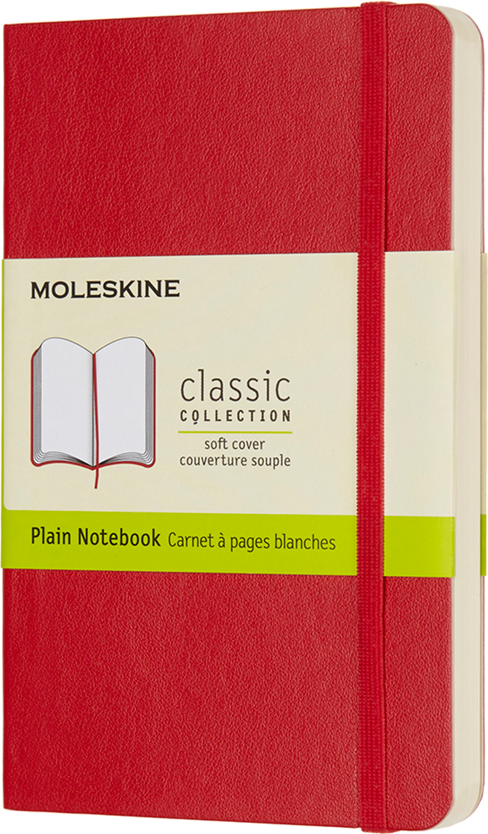 Moleskine Classic Notebook, Plain, Soft Cover (5 x 8.25)
