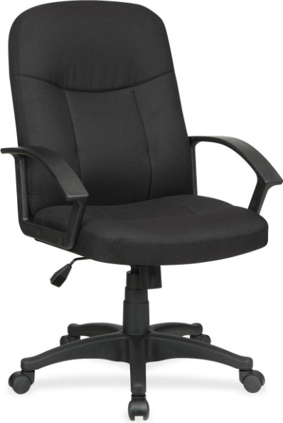 CHAIR BLACK FABRIC MIDBACK LLR